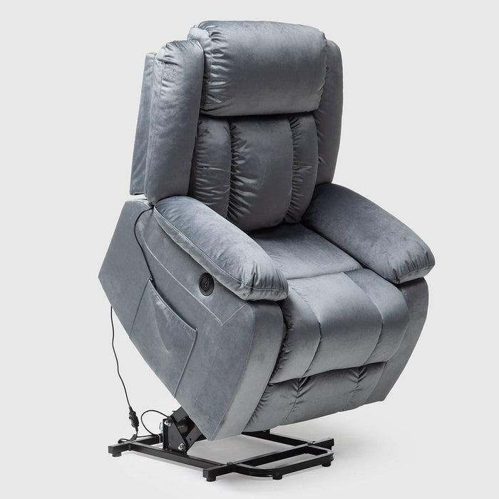 Sillón Reclinable Eléctrico con Masaje + Calentador Livorno Gris