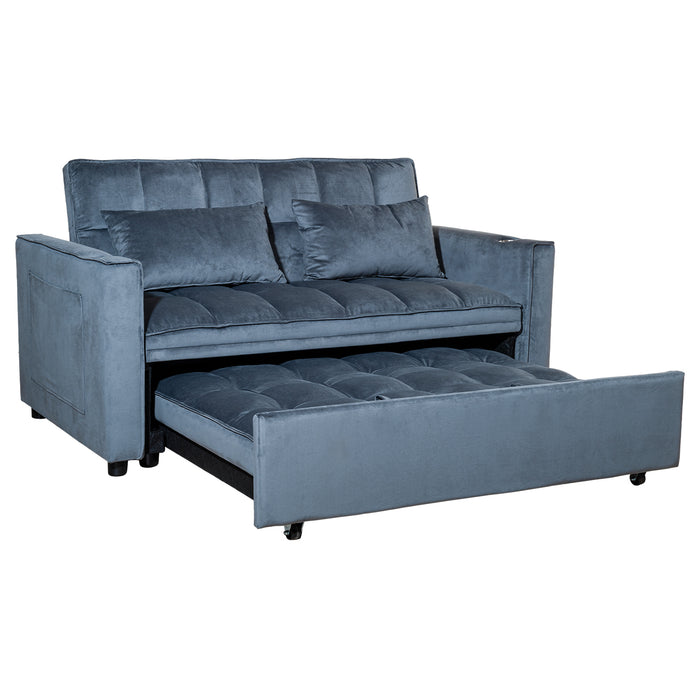 Sofá Cama 2 Cuerpos Moderno Dallas Gris