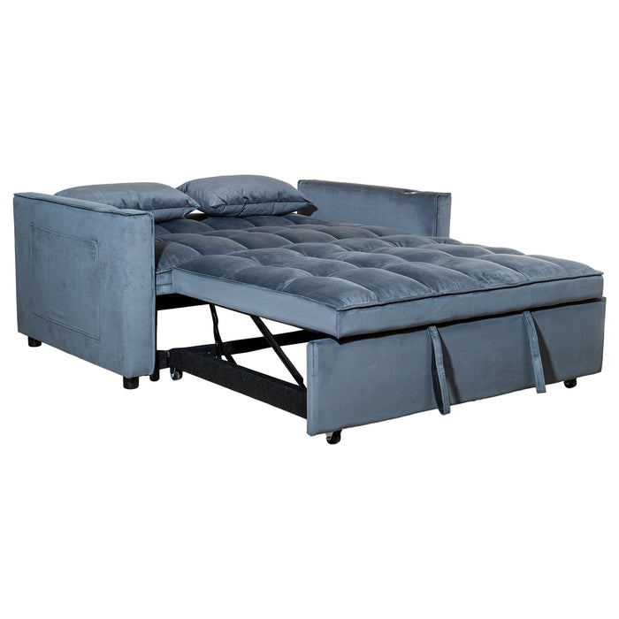 Sofá Cama 2 Cuerpos Moderno Dallas Gris
