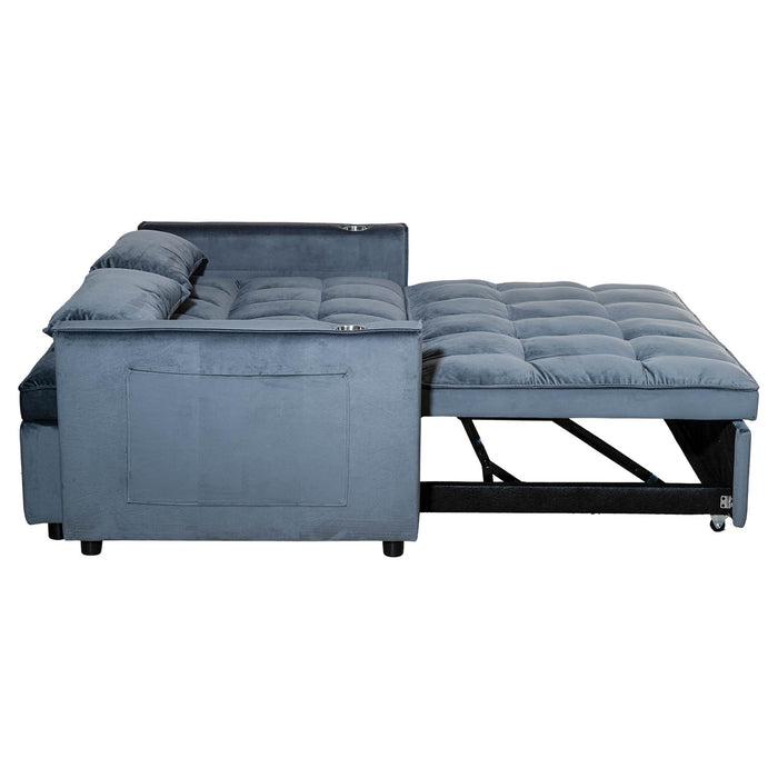 Sofá Cama 2 Cuerpos Moderno Dallas Gris