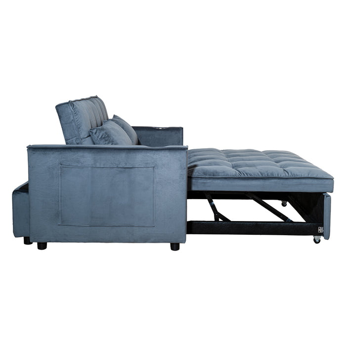 Sofá Cama 2 Cuerpos Moderno Dallas Gris