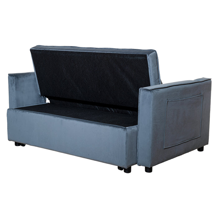 Sofá Cama 2 Cuerpos Moderno Dallas Gris