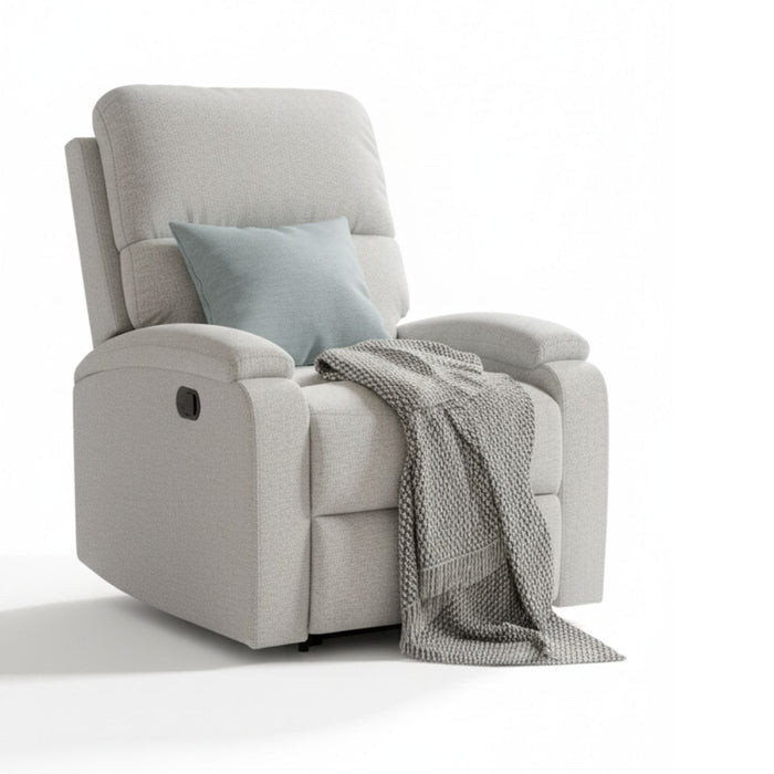 Berger Reclinable Blanco Moderno de Lino Matheus