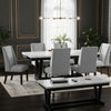 Set de Comedor 6 Sillas Rodeus + Mesa de Centro Mármol Blanco