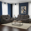 Living Reclinable Sofá 3 Cuerpos + Sofá 2 Cuerpos Gris Verona