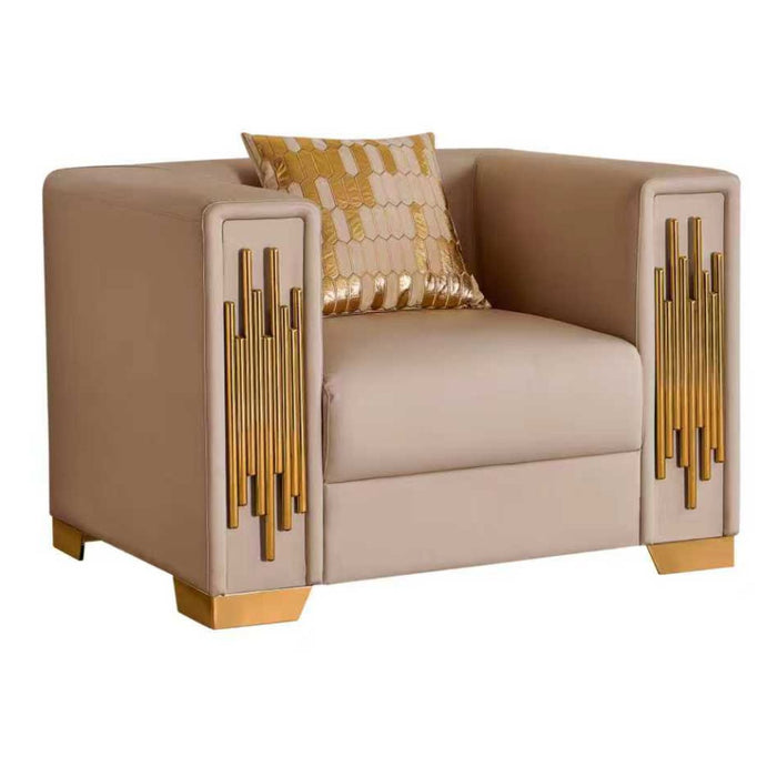 Sillón Elegante 1 Cuerpo Moderno Beige Spencer