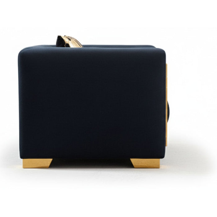 Sillón Elegante 1 Cuerpo Moderno Negro Spencer