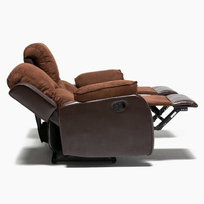 Sofá 3 Cuerpos Reclinable - Moderno Thompson Pu + Microfibra
