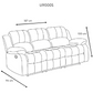 Sofá 3 Cuerpos Reclinable - Moderno Thompson Pu + Microfibra