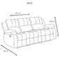 Sofá Reclinable 3 Cuerpos-  Moderno Roma
