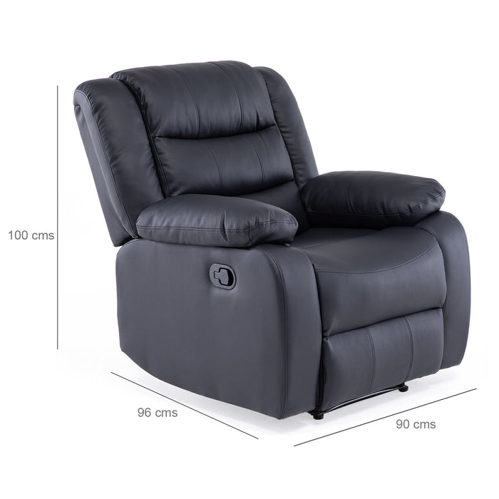 Berger Negro Reclinable Moderno PU Berlin