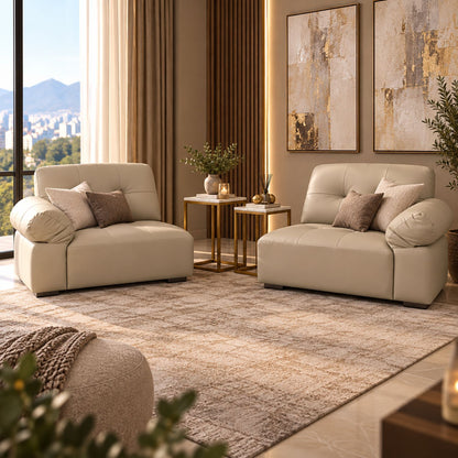 Sofá para Living 2 Módulos Génova Crema 4 Personas