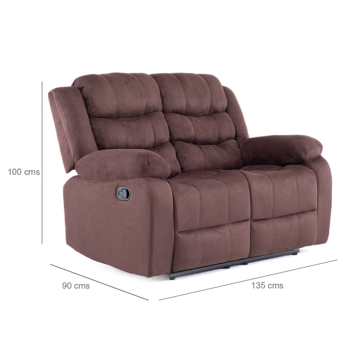 Living Reclinable Sofá 3 Cuerpos + 1 Sofá 2 Cuerpos Café Oscuro Norman
