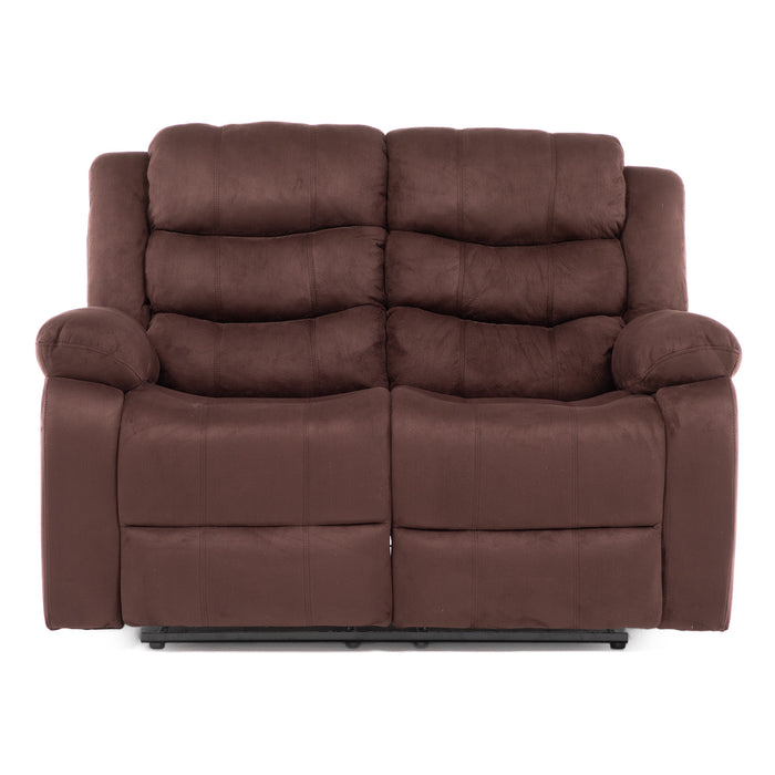 Living Reclinable Sofá 3 Cuerpos + 1 Sofá 2 Cuerpos Café Oscuro Norman