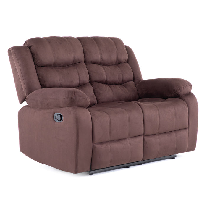Living Reclinable Sofá 3 Cuerpos + 1 Sofá 2 Cuerpos Café Oscuro Norman