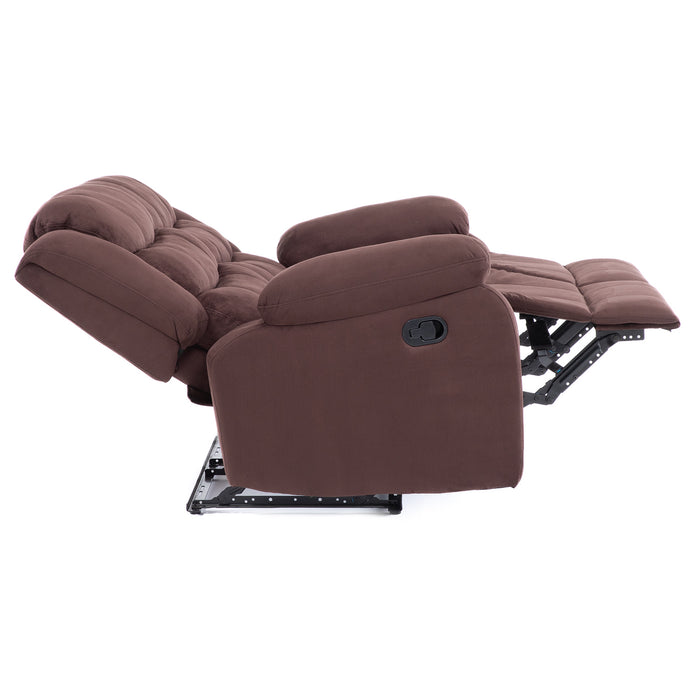 Living Reclinable Sofá 3 Cuerpos + 1 Sofá 2 Cuerpos Café Oscuro Norman