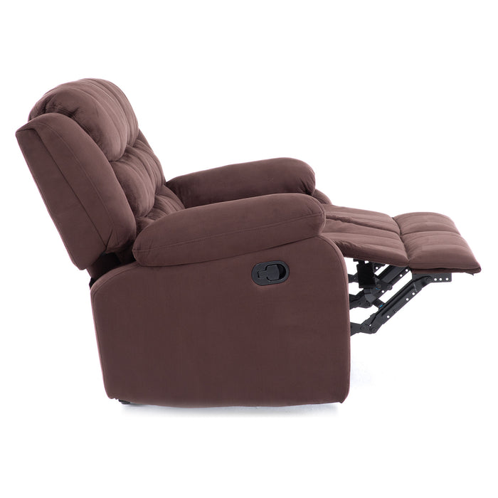 Living Reclinable Sofá 3 Cuerpos + 1 Sofá 2 Cuerpos Café Oscuro Norman