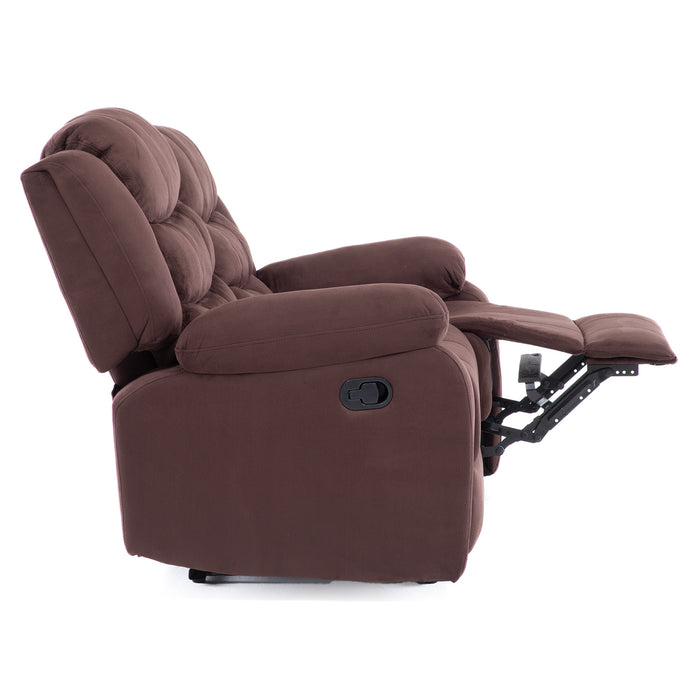 Living Reclinable Sofá 3 Cuerpos + 1 Sofá 2 Cuerpos Café Oscuro Norman