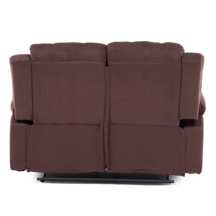 Living Reclinable Sofá 3 Cuerpos + 1 Sofá 2 Cuerpos Café Oscuro Norman
