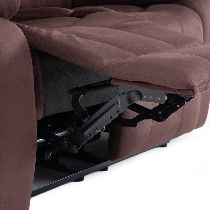 Living Reclinable Sofá 3 Cuerpos + 1 Sofá 2 Cuerpos Café Oscuro Norman