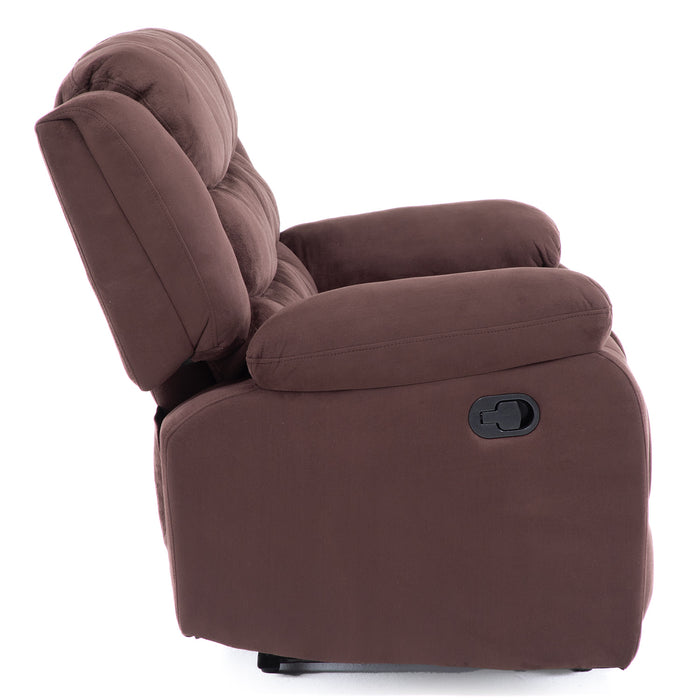 Living Reclinable Sofá 3 Cuerpos + 1 Sofá 2 Cuerpos Café Oscuro Norman