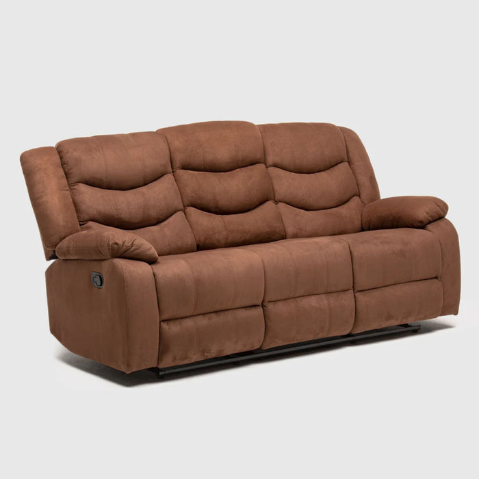 Living Reclinable Sofá 3 Cuerpos + 1 Sofá 2 Cuerpos + 1 Berger Café Norman