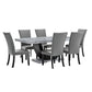 Juego de Comedor 6 Sillas Moderno Moon Mármol Gris