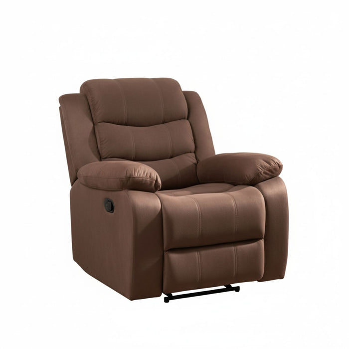 Living Reclinable Sofá 3 Cuerpos + 1 Sofá 2 Cuerpos Café Oscuro Norman