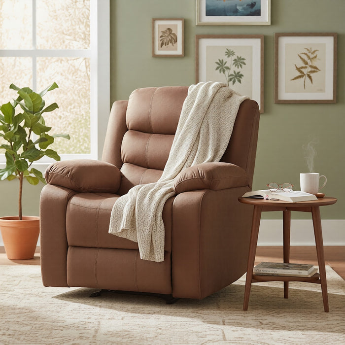 Living 3 Cuerpos Reclinable Norman + 2 Berger Norman Café