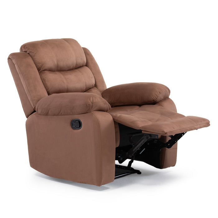 Living 3 Cuerpos Reclinable Norman + 2 Berger Norman Café