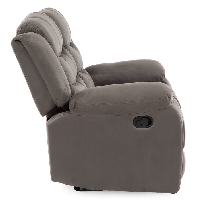 Living Reclinable Sofá 3 Cuerpos + 1 Sofá 2 Cuerpos Gris Norman