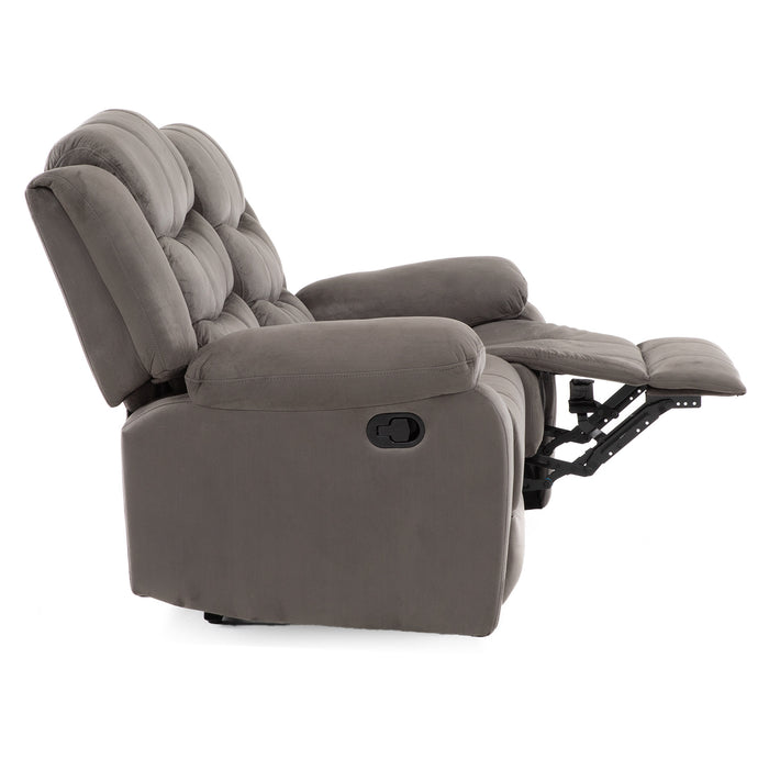 Living Reclinable Sofá 3 Cuerpos + 1 Sofá 2 Cuerpos Gris Norman