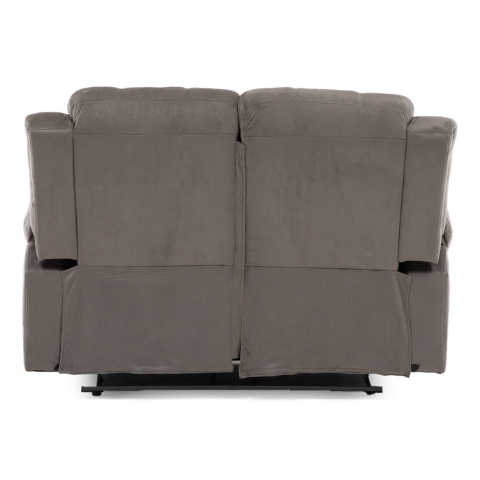 Living Reclinable Sofá 3 Cuerpos + Sofá 2 Cuerpos + 1 Berger Gris Norman