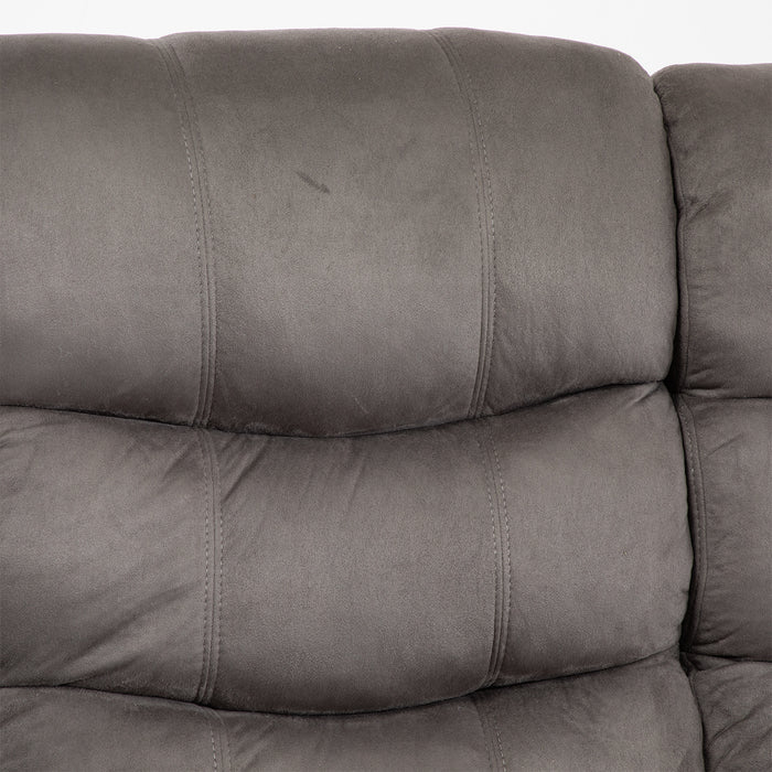 Living Reclinable Sofá 3 Cuerpos + 1 Sofá 2 Cuerpos Gris Norman
