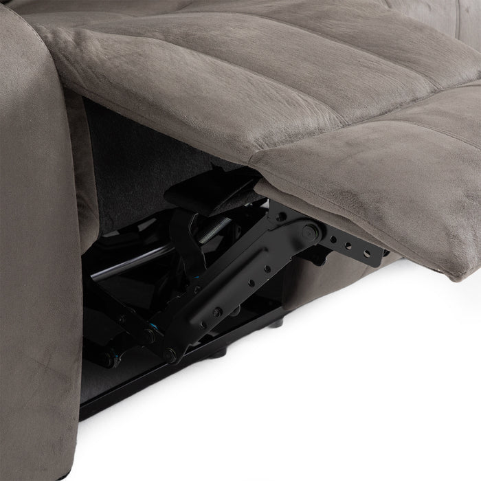 Living Reclinable Sofá 3 Cuerpos + Sofá 2 Cuerpos + 1 Berger Gris Norman
