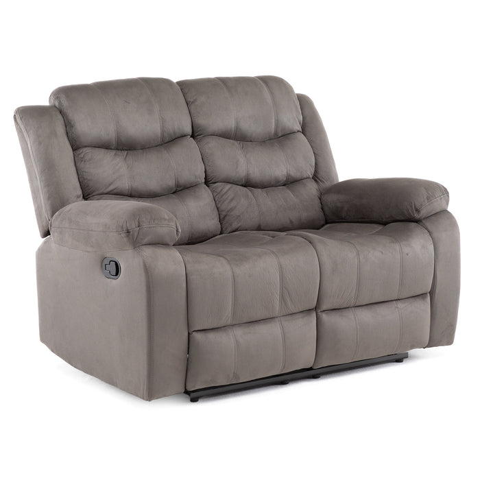 Living Reclinable Sofá 3 Cuerpos + 1 Sofá 2 Cuerpos Gris Norman