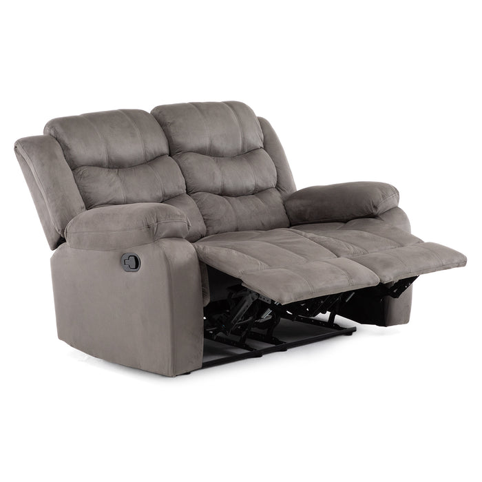 Living Reclinable Sofá 3 Cuerpos + 1 Sofá 2 Cuerpos Gris Norman