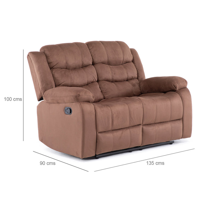 Living Reclinable Sofá 3 Cuerpos + 1 Sofá 2 Cuerpos + 1 Berger Café Norman