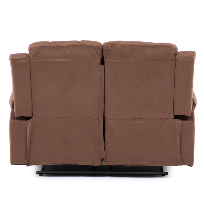 Living Reclinable Sofá 3 Cuerpos + 1 Sofá 2 Cuerpos Café Norman