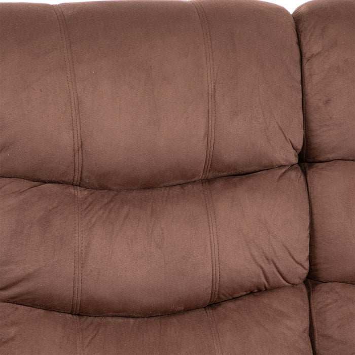 Living Reclinable Sofá 3 Cuerpos + 1 Sofá 2 Cuerpos + 1 Berger Café Norman