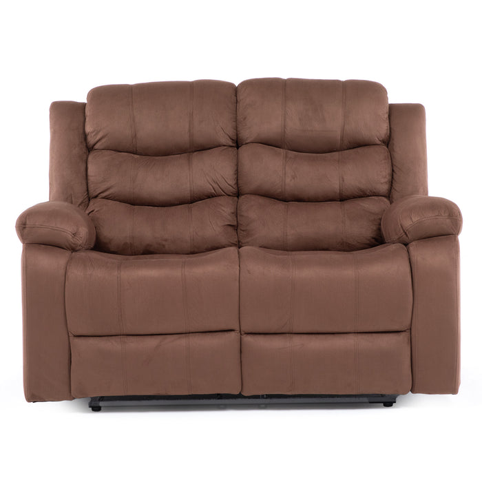 Living Reclinable Sofá 3 Cuerpos + 1 Sofá 2 Cuerpos Café Norman