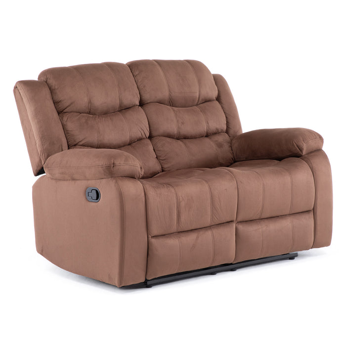 Living Reclinable Sofá 3 Cuerpos + 1 Sofá 2 Cuerpos Café Norman