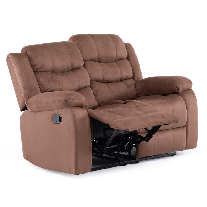 Living Reclinable Sofá 3 Cuerpos + 1 Sofá 2 Cuerpos + 1 Berger Café Norman