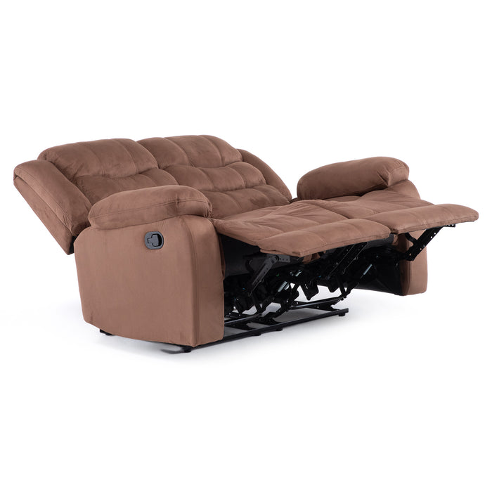 Living Reclinable Sofá 3 Cuerpos + 1 Sofá 2 Cuerpos + 1 Berger Café Norman