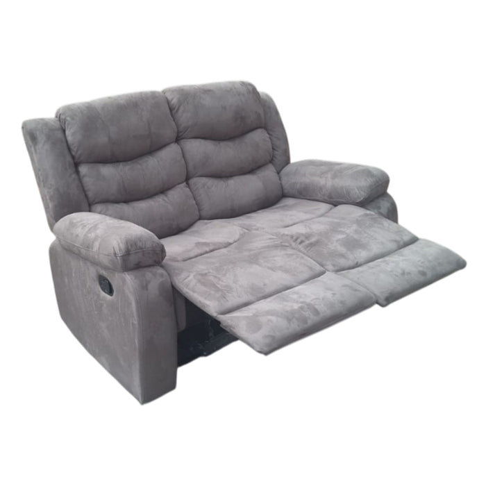 Living Reclinable Sofá 3 Cuerpos + Sofá 2 Cuerpos + 1 Berger Gris Norman