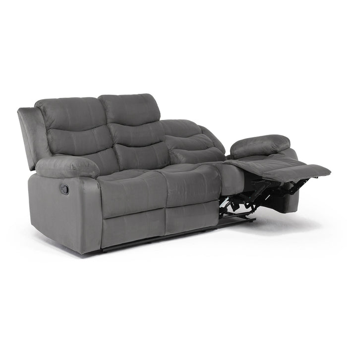 Sofá 3 Cuerpos Reclinable Tradicional Norman Gris Elephant