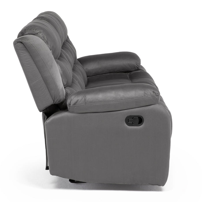 Sofá 3 Cuerpos Reclinable Tradicional Norman Gris Elephant