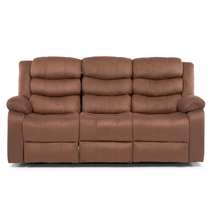 Living 3 Cuerpos Reclinable Norman + 2 Berger Norman Café