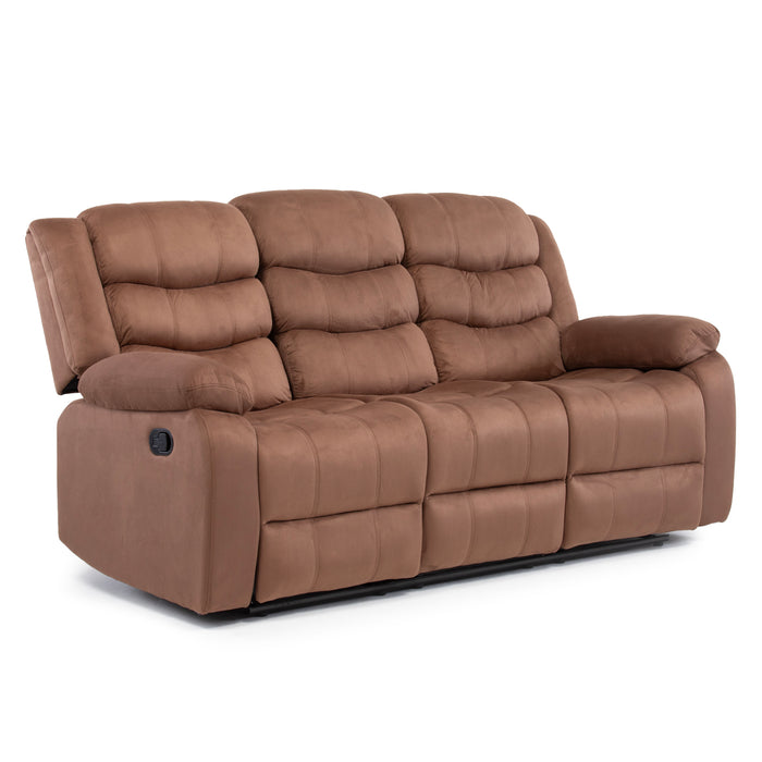 Living 3 Cuerpos Reclinable Norman + 2 Berger Norman Café