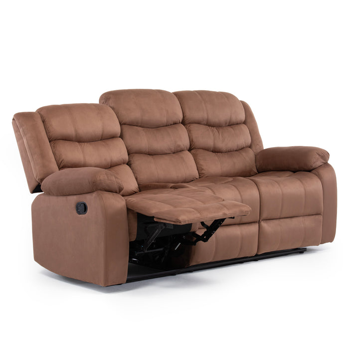 Living 3 Cuerpos Reclinable Norman + 2 Berger Norman Café